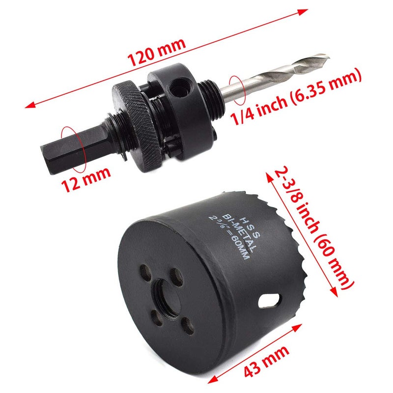 OZXNO 2-3/8 Inch Desk Grommet and Hole Saw Kit, OZXNO 5-Pack 60mm Flexible Desk Wire Cord Hole Cover with Matching Holesaw Drill Bits for Cable Organizer Wiring Management and Protection - Image 2